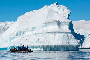 Zodiac & Iceberg, Antarctica