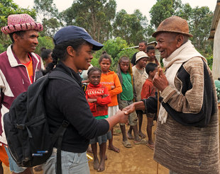 Village Chief with the Director of Voakajy, Mangabe Forest - Ralph Pannell