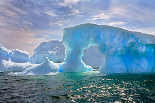 Beautiful Iceberg Arch Antarctica
