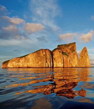 Kicker Rock (Leon Dormido) off the coast of San Cristobal Island in the Galapagos