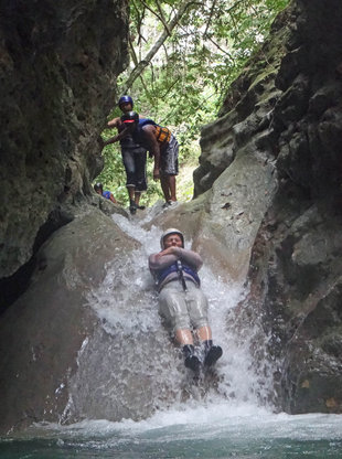 Waterfalling in Domican Republic - Jan & Michael Wigley