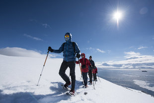 Snowshoeing in Antarctica