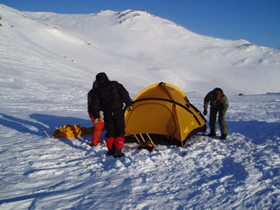 Camping in Antarctica