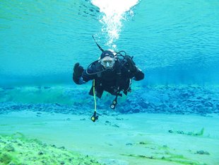 Diver in Silfra Fissure Iceland Olly Mason