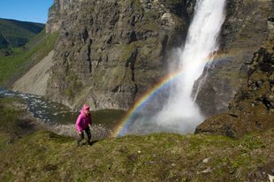 Miollisfossen Waterfall, Lyngen Alps