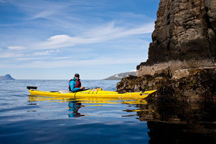 Kayaker Iceland Coastal Adventure