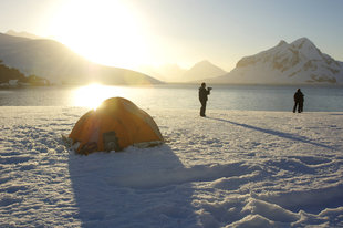 Camping in Antarctica