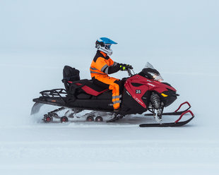 Snowmobiling Langjokull Glacier Iceland