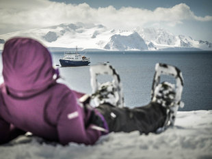 Snowshoeing in Antarctica