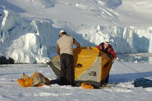 Camping in Antarctica