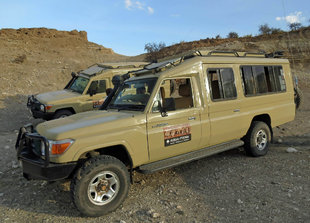 Aqua-Firma Safari Vehicles at Olduvai Gorge - Ralph Pannell
