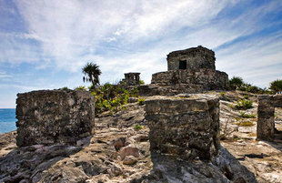 Mayan Temple at Tulum Mexico Yucatan