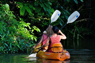 Kayaking oin Tortuguero National Park