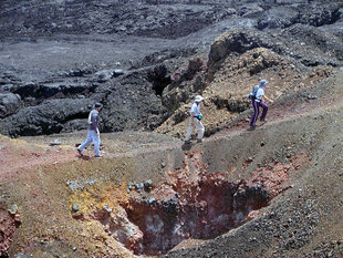 Hiking on Cerro Chico Sierra Negra Volcano - Isabela Island - Galapagos