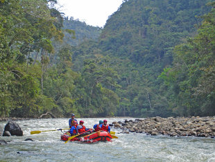 Rafting in Peru Tambopata River Gorge Amazon