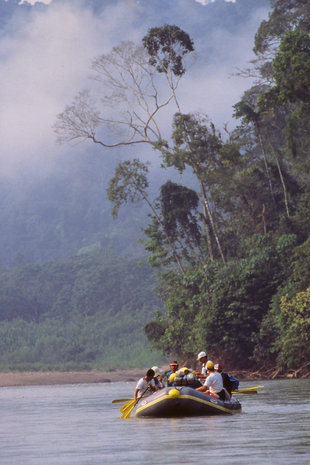 Rafting the Amazon wilderness in Peru on the Rio Tambopata