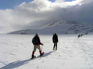 Showshoeing in Spitsbergen