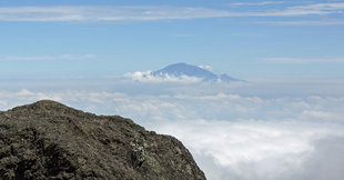 View of Mount Meru from Barranco View Point, Mount Kilimanjaro