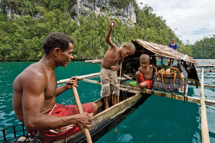 Kayaking at Kri Island, Raja Ampat