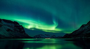 Northern Lights - Aurora Borealis - in Northern Norway