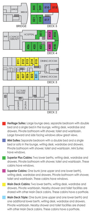 Spirit of Enderby Deck Plan