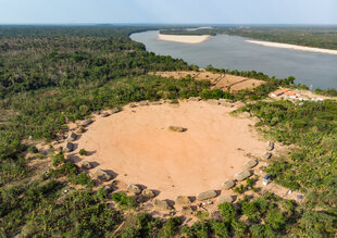 Kayapo Village on the Xingu River in Brazil