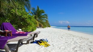 Beach at Komandoo Maldives Resort on Lhaviyani Atoll