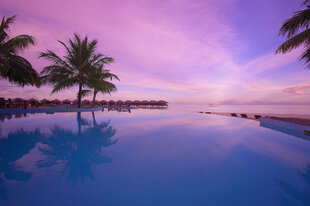 Sunset at Filitheyo Resort Maldives on Faafu Atoll