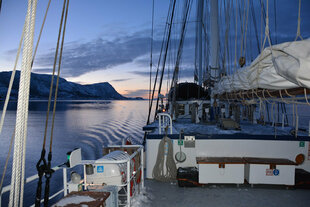 Ample deck space to enjoy an Arctic sunset in Norway