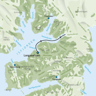 Tempelfjorden Glacier Safari, Map