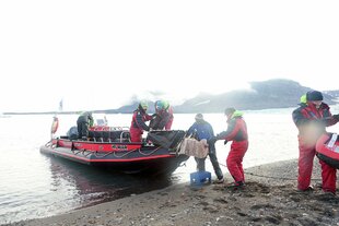 Shore Landing, Isfjorden, Svalbard