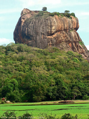 Sigiriya, or Lion Rock, in the centre of Sri Lanka
