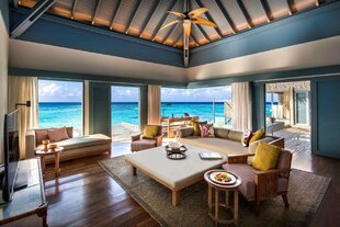 Sunset Overwater Residence Living Area - Raffles Maldives Meradhoo