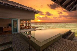 Sunset Overwater Villa View - Raffles Maldives Meradhoo