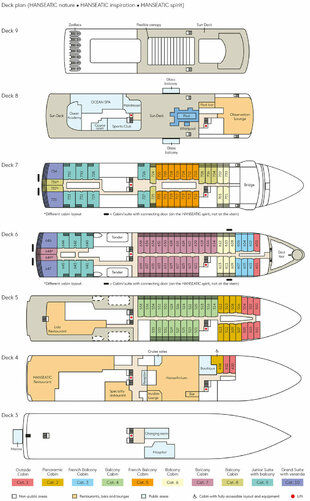 Deck Plan, Hanseatic Inspiration