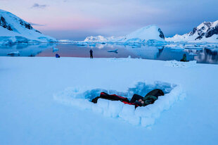 Camping in Antarctica