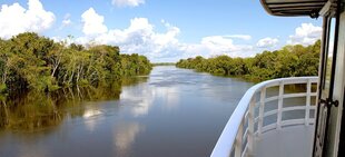 Exploring a tributary to the Amazon