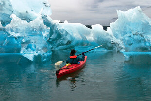 Kayaking at Tracy Arm