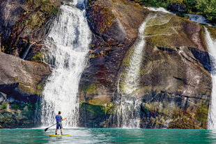 Paddleboarding at Tracy Arm