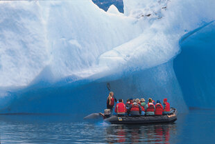 Zodiac Ride past the Icebergs