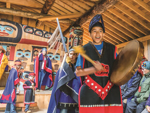 A Klukwan Dance at Tlingit Village