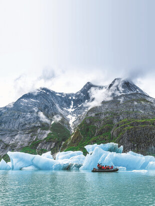 Dramatic views from the Zodiac at Dawes Glacier