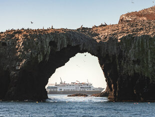 Venture sailing past the Channel Islands of California