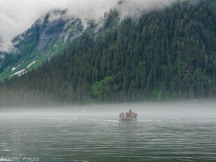 Taking a Zodiac through the Misty Fjords National Momument