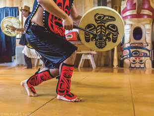 Traditional dancing at Haida Gwaii