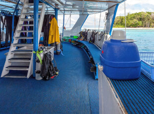 Dive Deck Onboard The Liveaboard Vessel