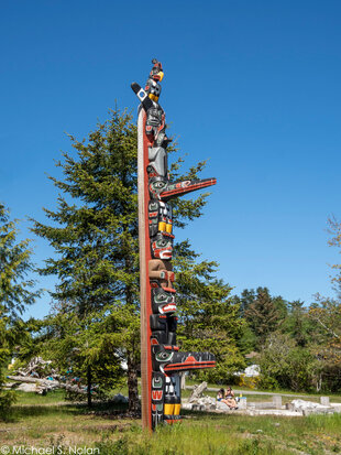 A Kwakwaka'wakw Totem Pole in Alert Bay