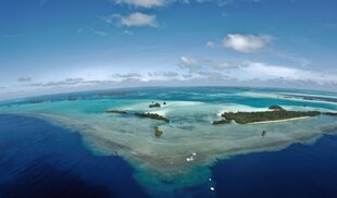 Birdseye View of Palau's Shallow Waters