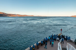 Sailing through the Bellot Strait - HX Expeditions - Oscar Farrera