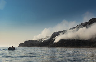 Zodiac Cruise at the Smoking Hills - HX Expeditions - Karsten Bidstrup